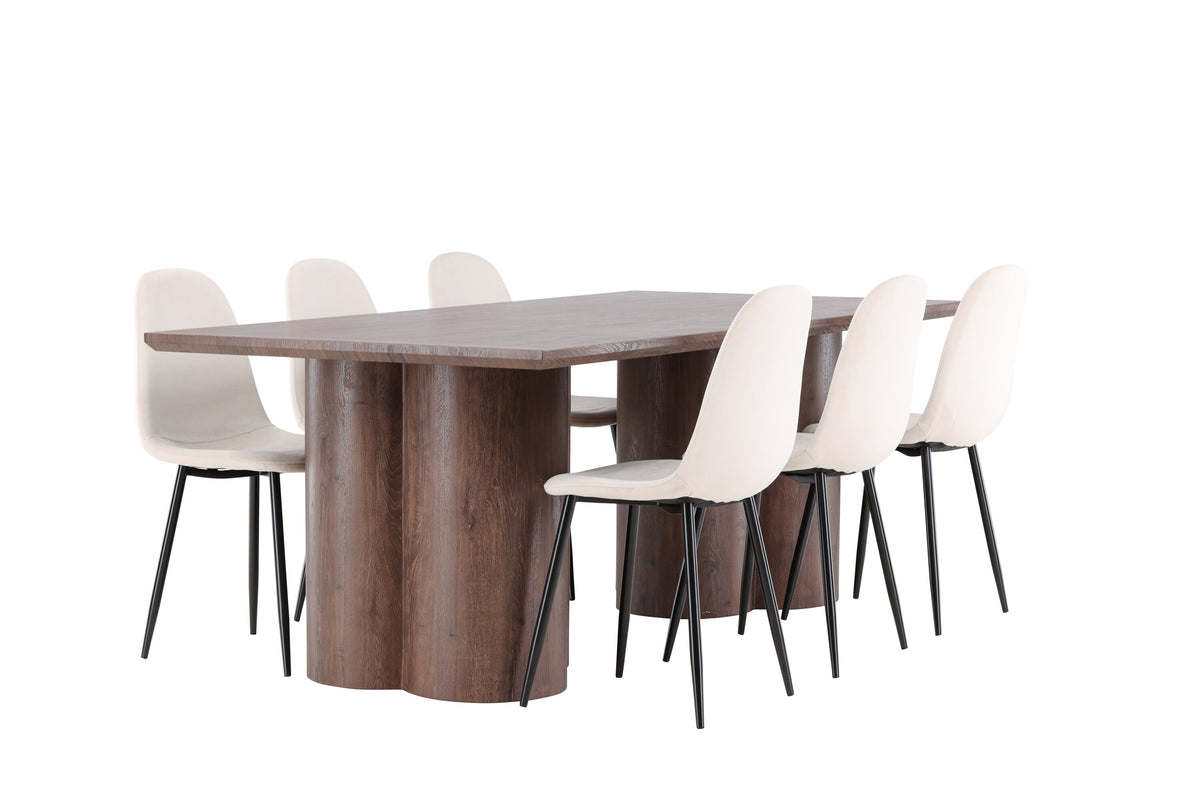 Olivia Matbord med Polar Stolarna – MDF