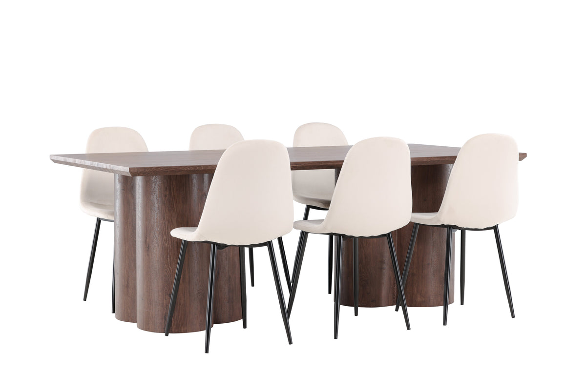Olivia Matbord med Polar Stolarna – MDF