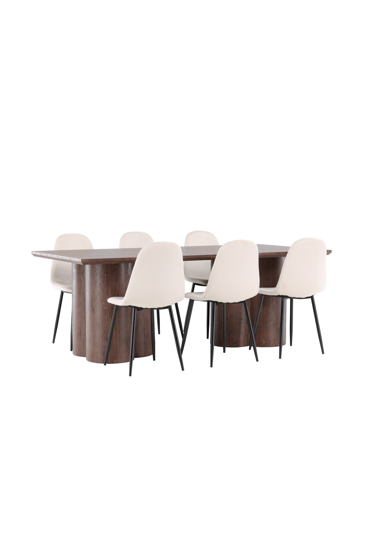 Olivia Matbord med Polar Stolarna – MDF