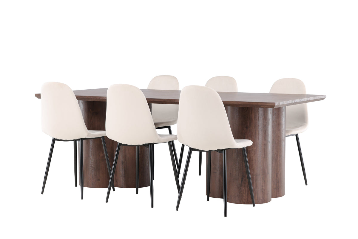Olivia Matbord med Polar Stolarna – MDF
