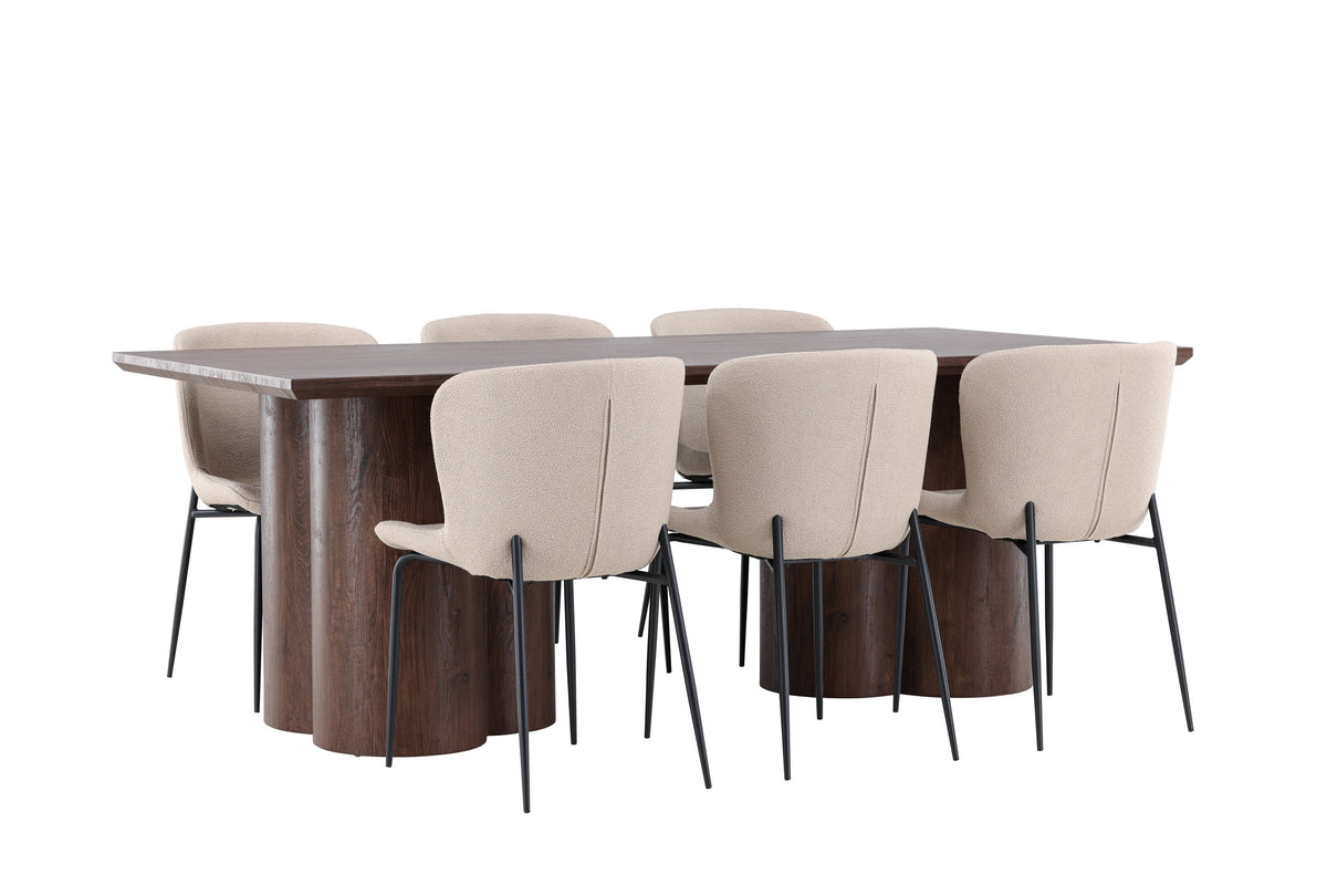 Olivia Matbord med Modesto Stolarna – MDF