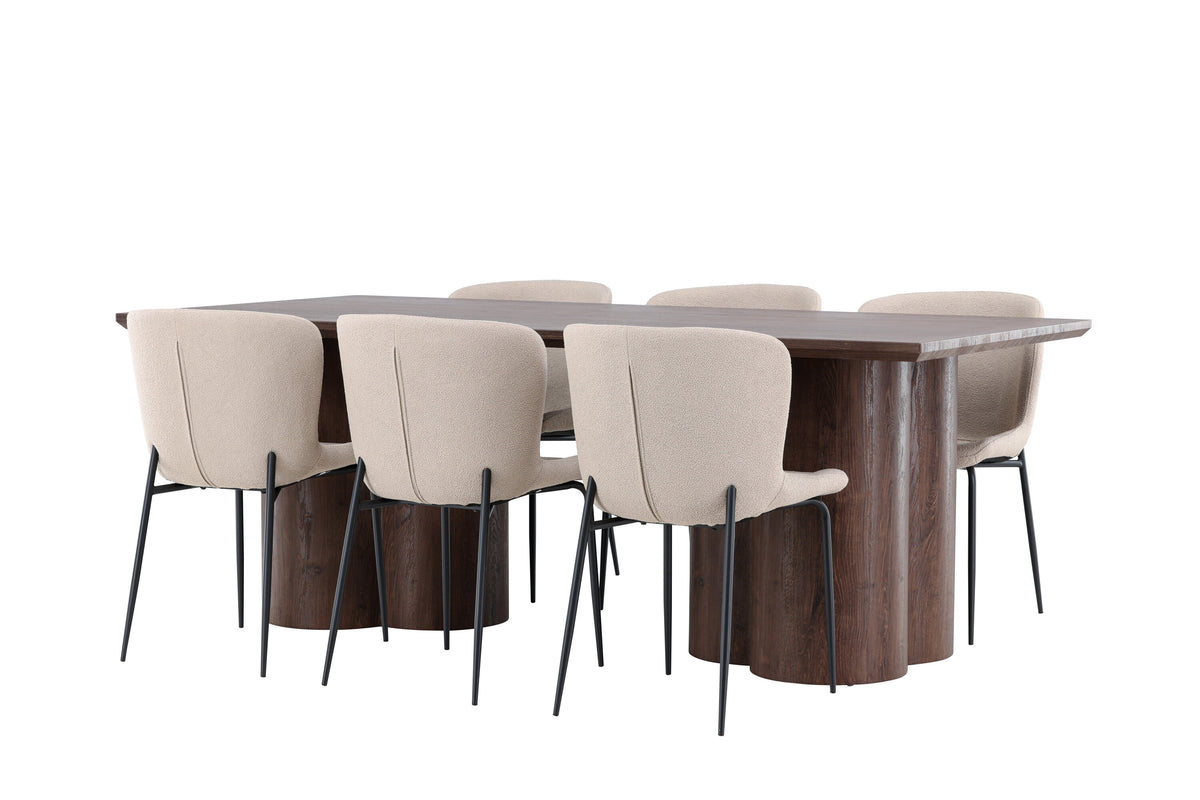 Olivia Matbord med Modesto Stolarna – MDF