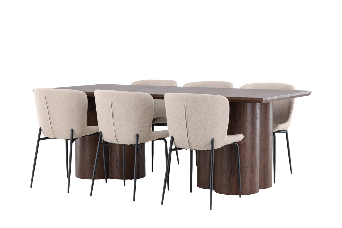 Olivia Matbord med Modesto Stolarna – MDF