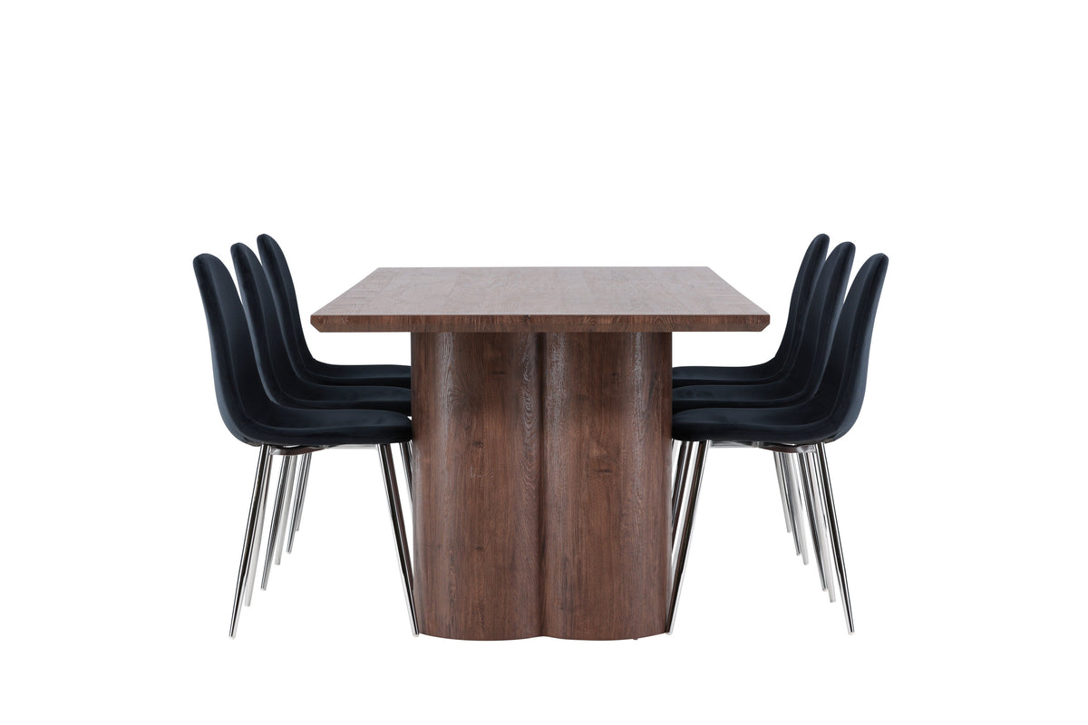 Olivia Matbord med Polar Stolarna – MDF