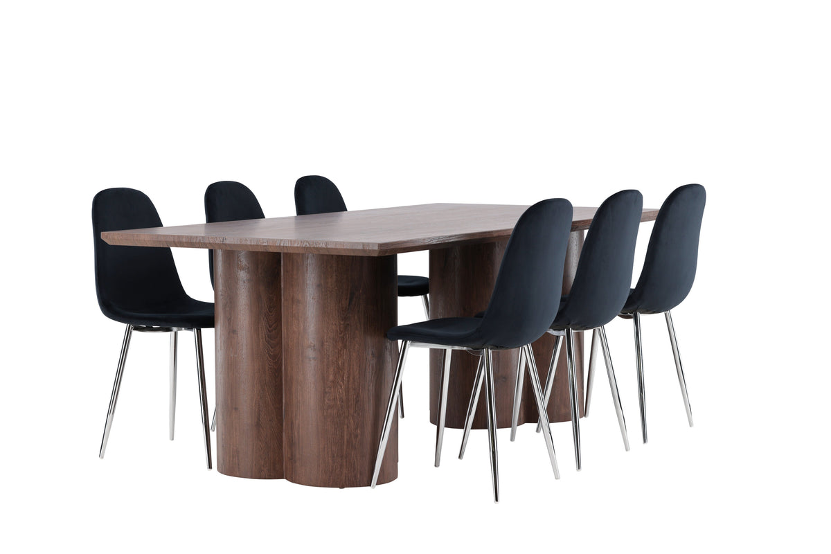 Olivia Matbord med Polar Stolarna – MDF