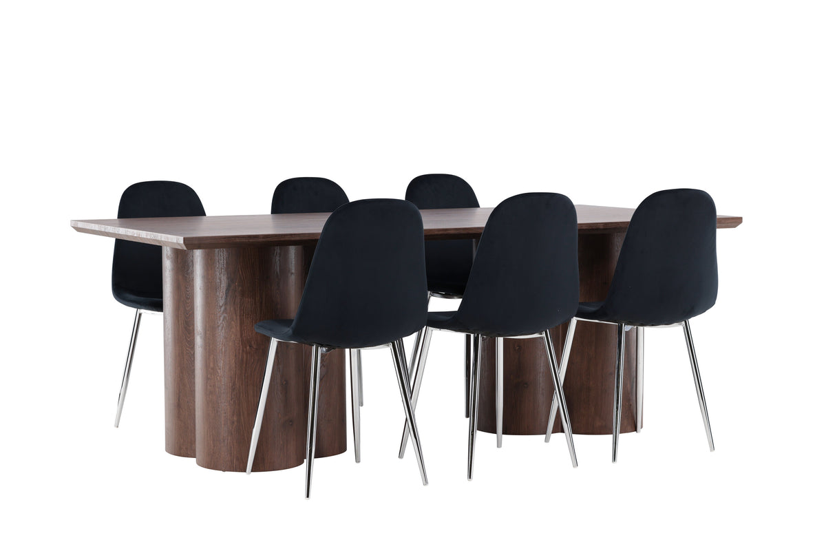 Olivia Matbord med Polar Stolarna – MDF