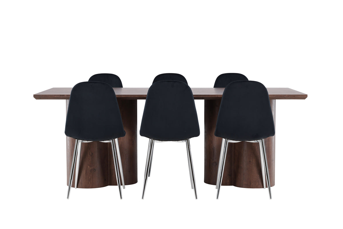 Olivia Matbord med Polar Stolarna – MDF