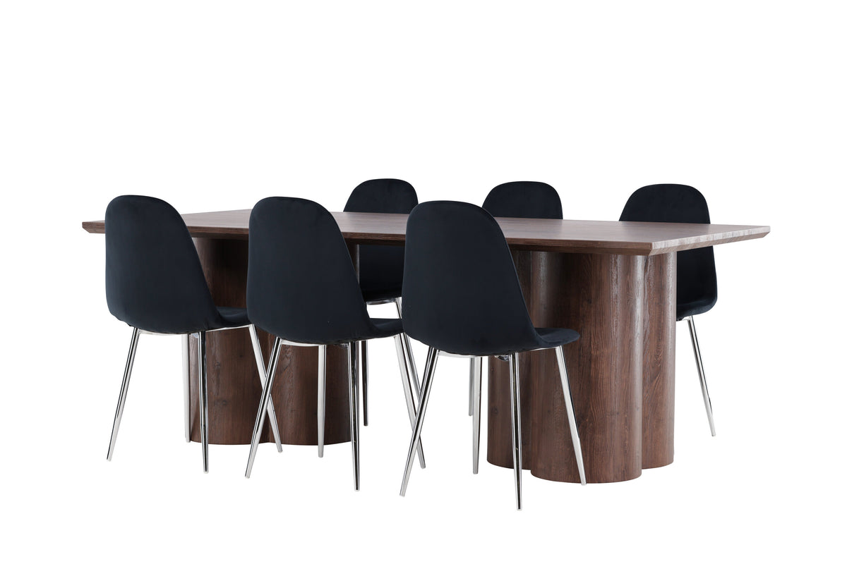 Olivia Matbord med Polar Stolarna – MDF