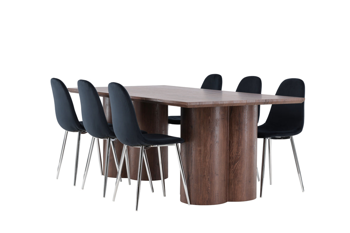 Olivia Matbord med Polar Stolarna – MDF