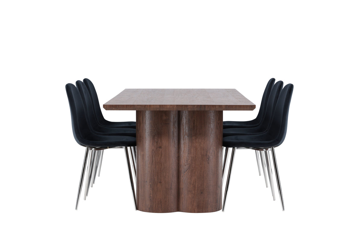 Olivia Matbord med Polar Stolarna – MDF