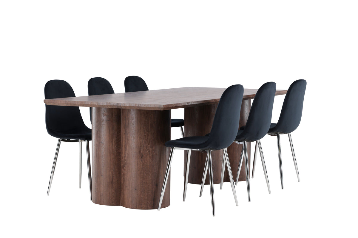 Olivia Matbord med Polar Stolarna – MDF