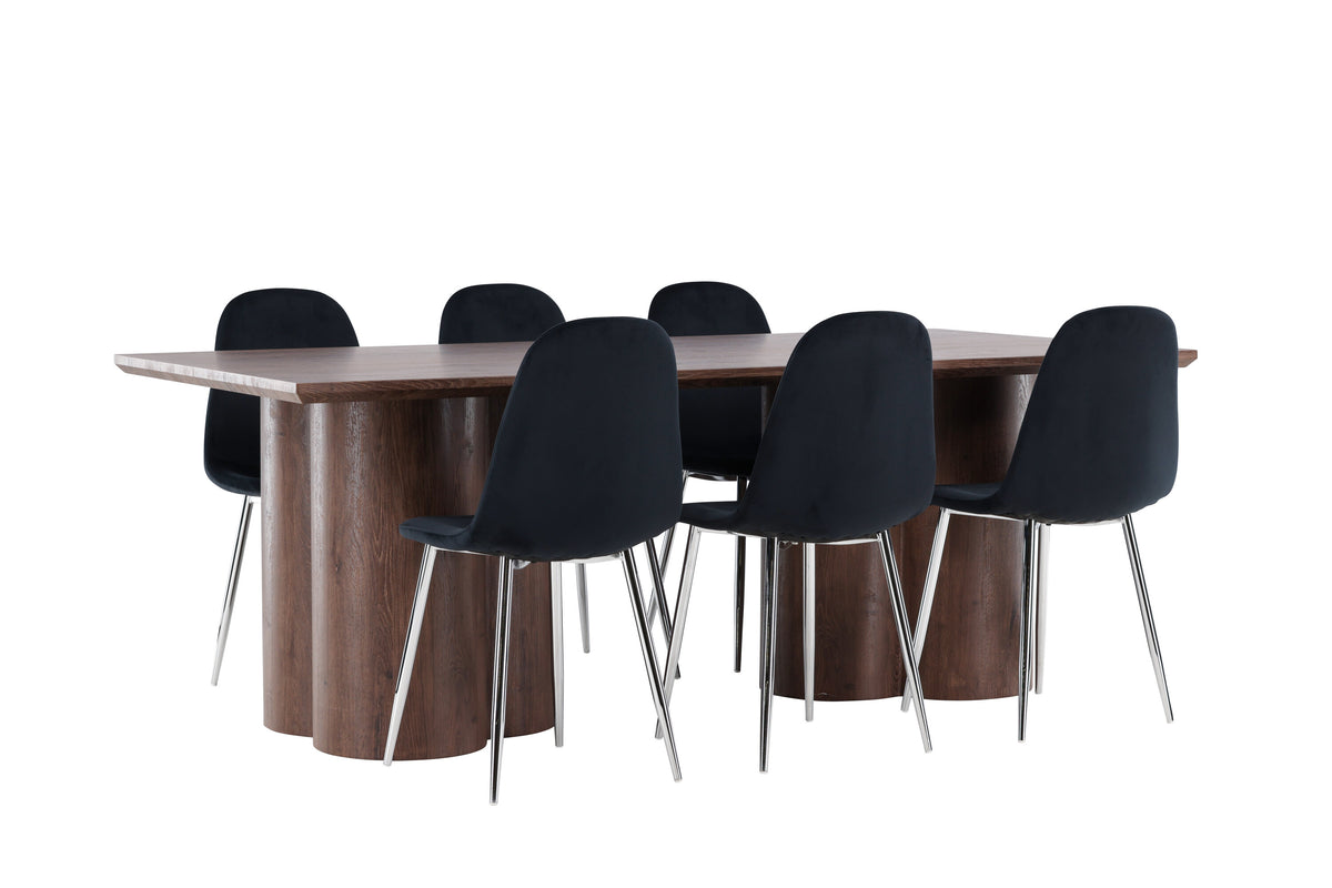 Olivia Matbord med Polar Stolarna – MDF