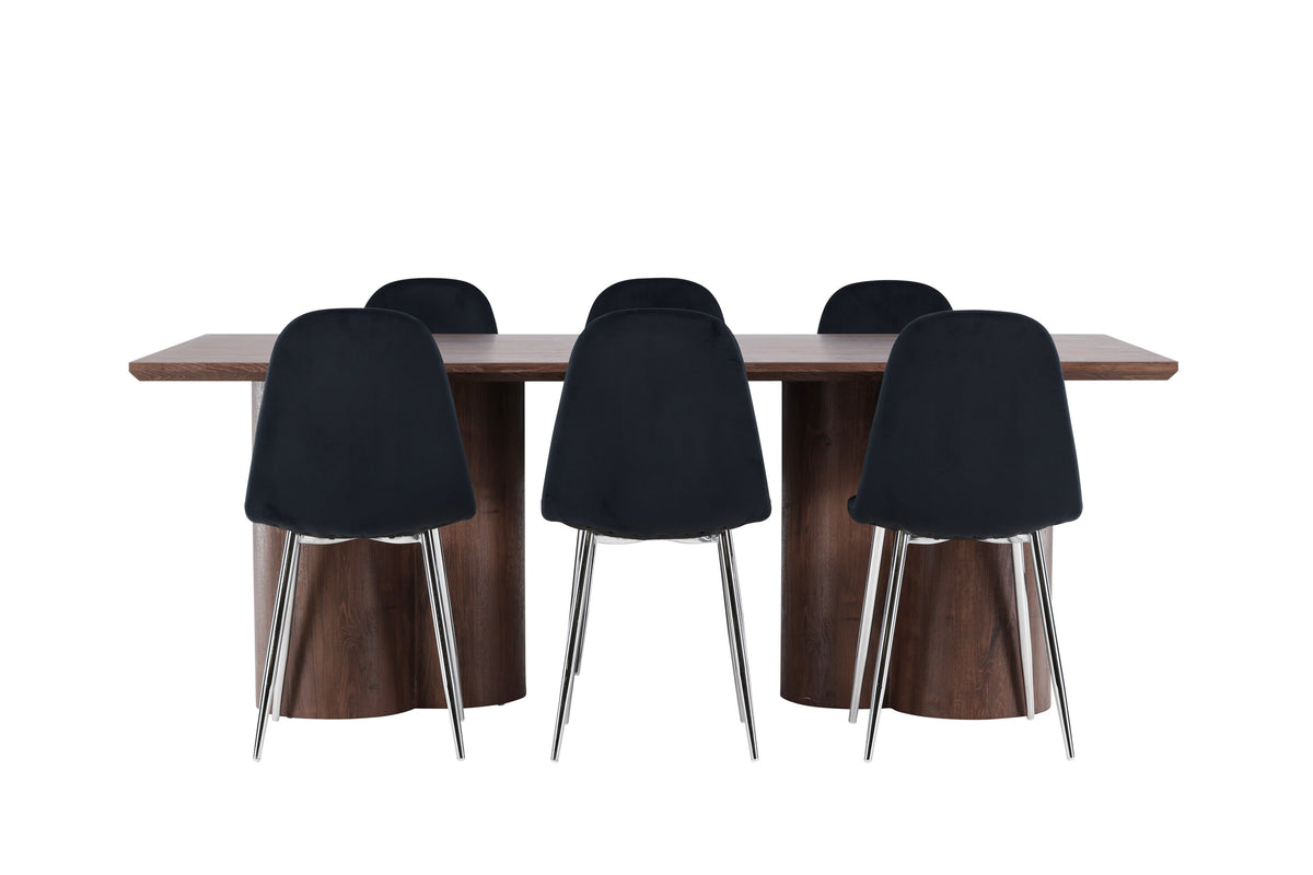 Olivia Matbord med Polar Stolarna – MDF