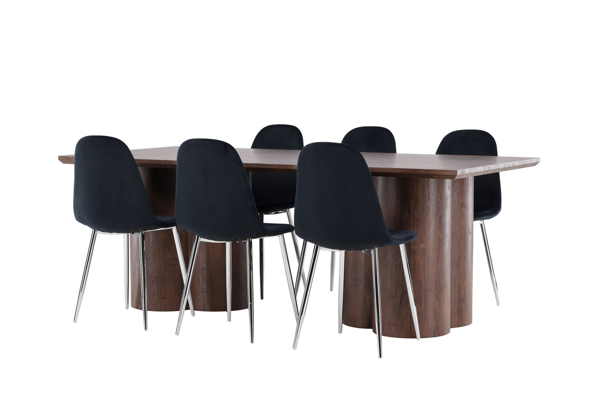 Olivia Matbord med Polar Stolarna – MDF