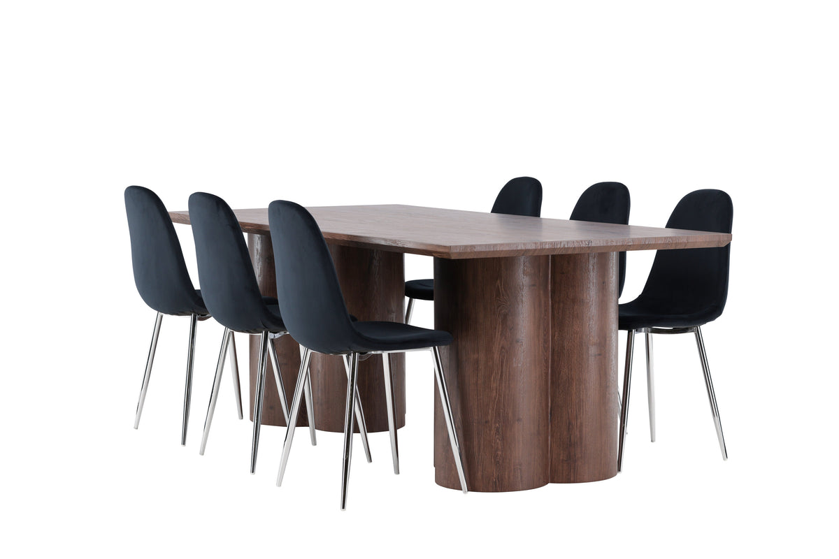 Olivia Matbord med Polar Stolarna – MDF