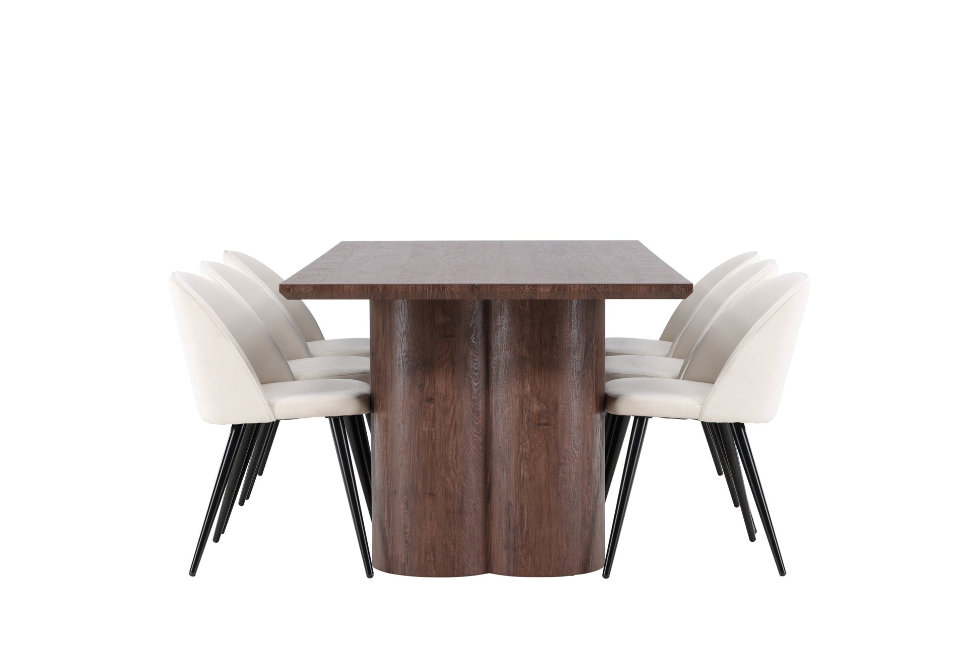 Olivia Matbord med Velvet Stolarna – MDF