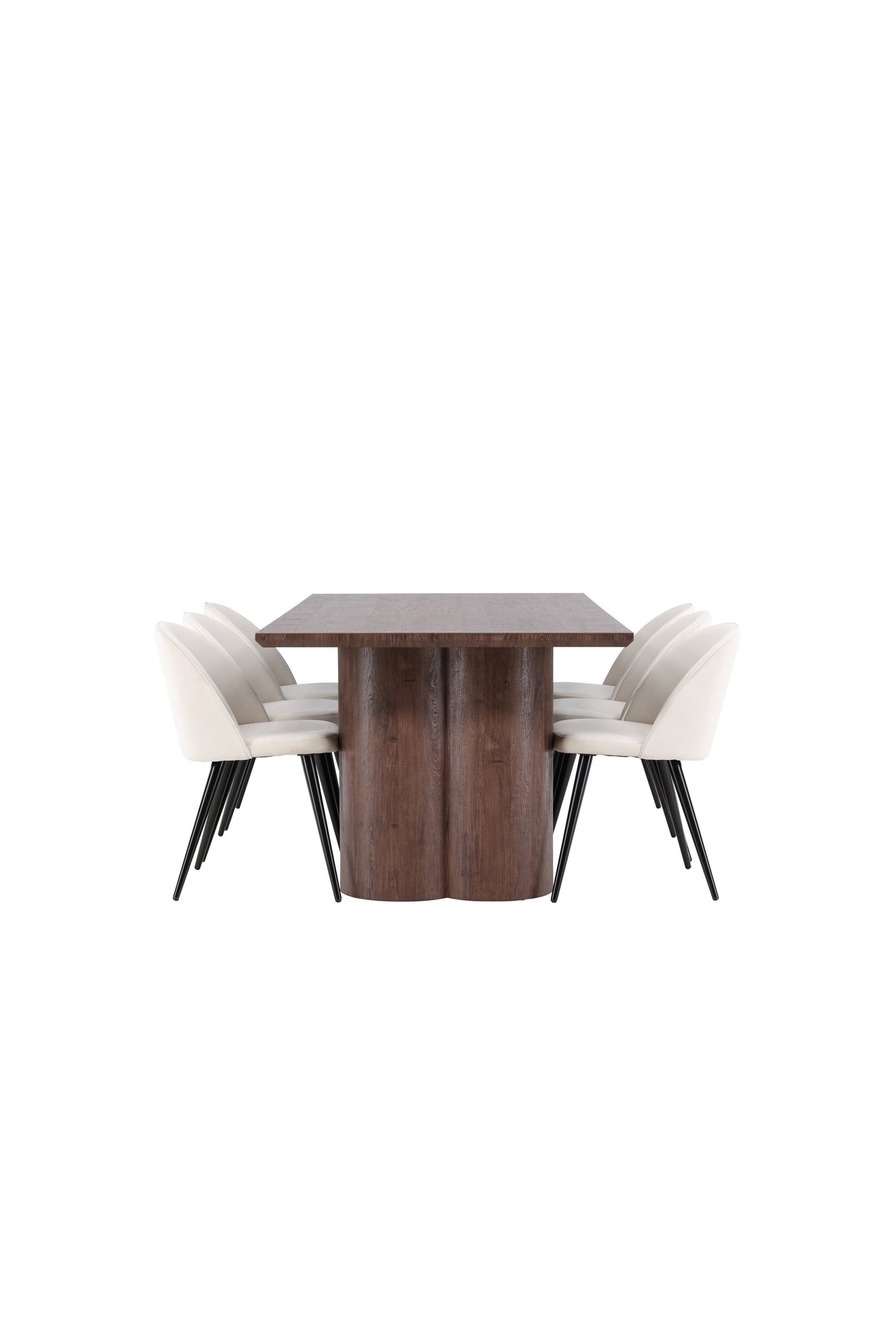 Olivia Matbord med Velvet Stolarna – MDF