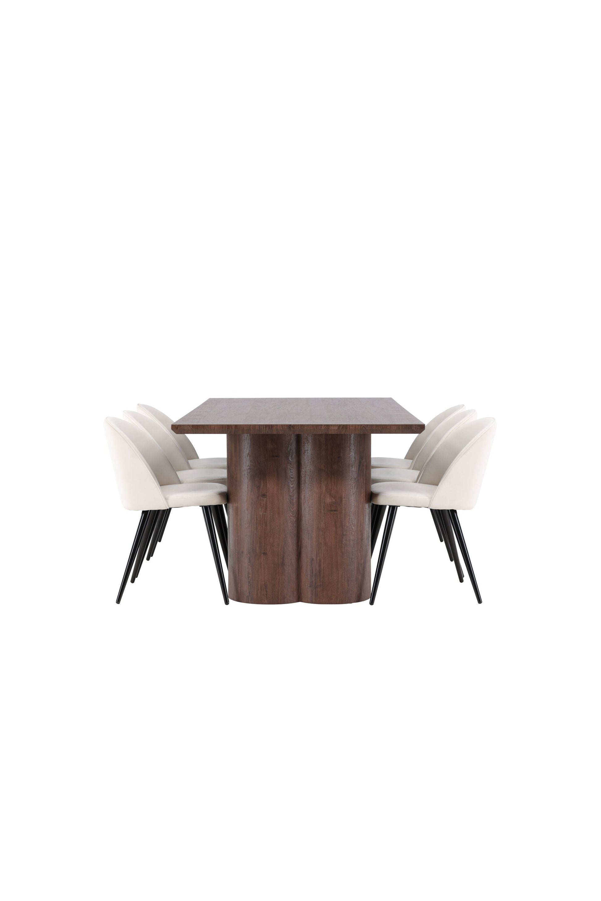 Olivia Matbord med Velvet Stolarna – MDF