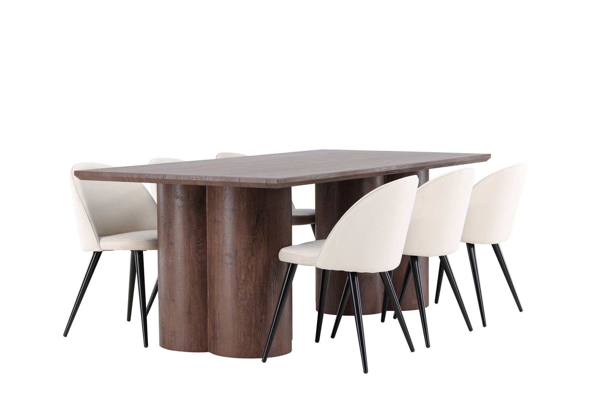 Olivia Matbord med Velvet Stolarna – MDF