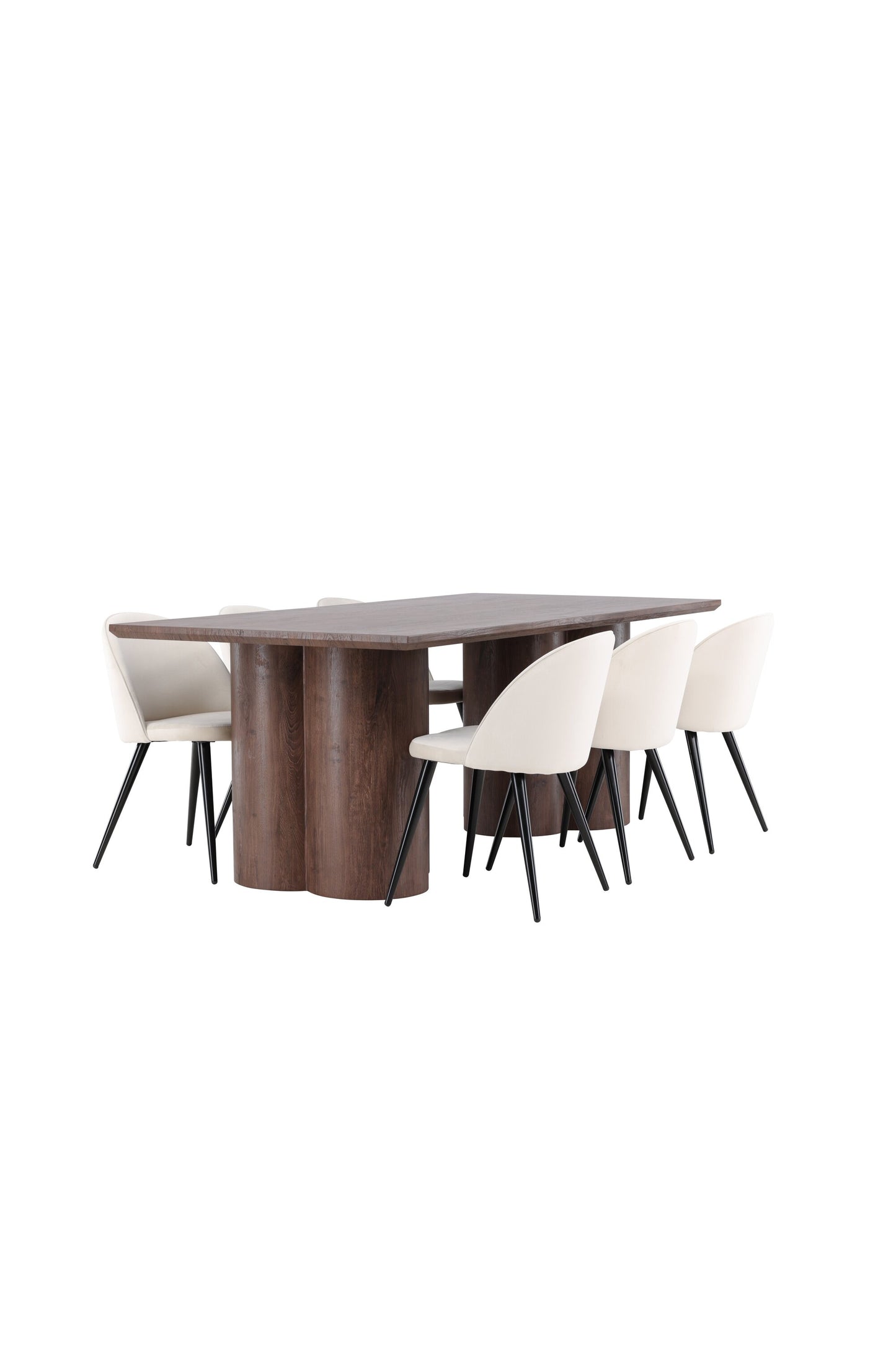 Olivia Matbord med Velvet Stolarna – MDF