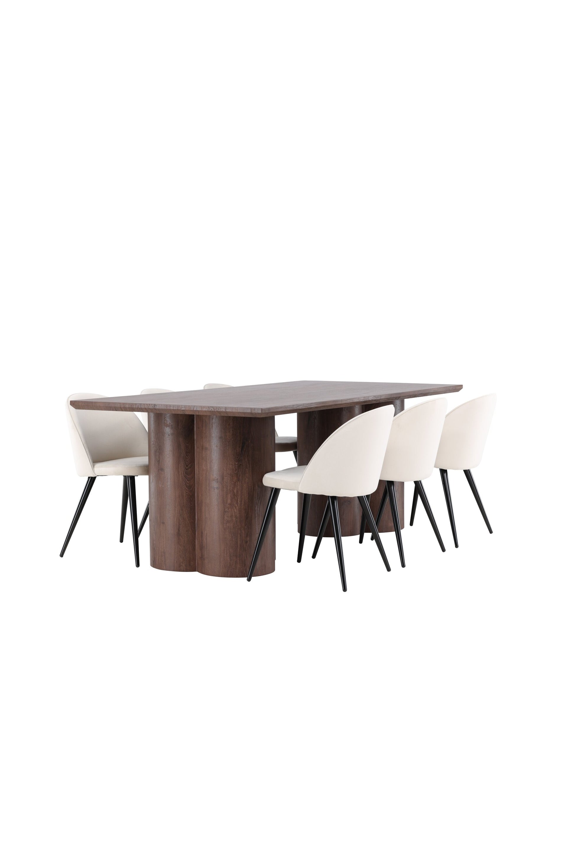 Olivia Matbord med Velvet Stolarna – MDF
