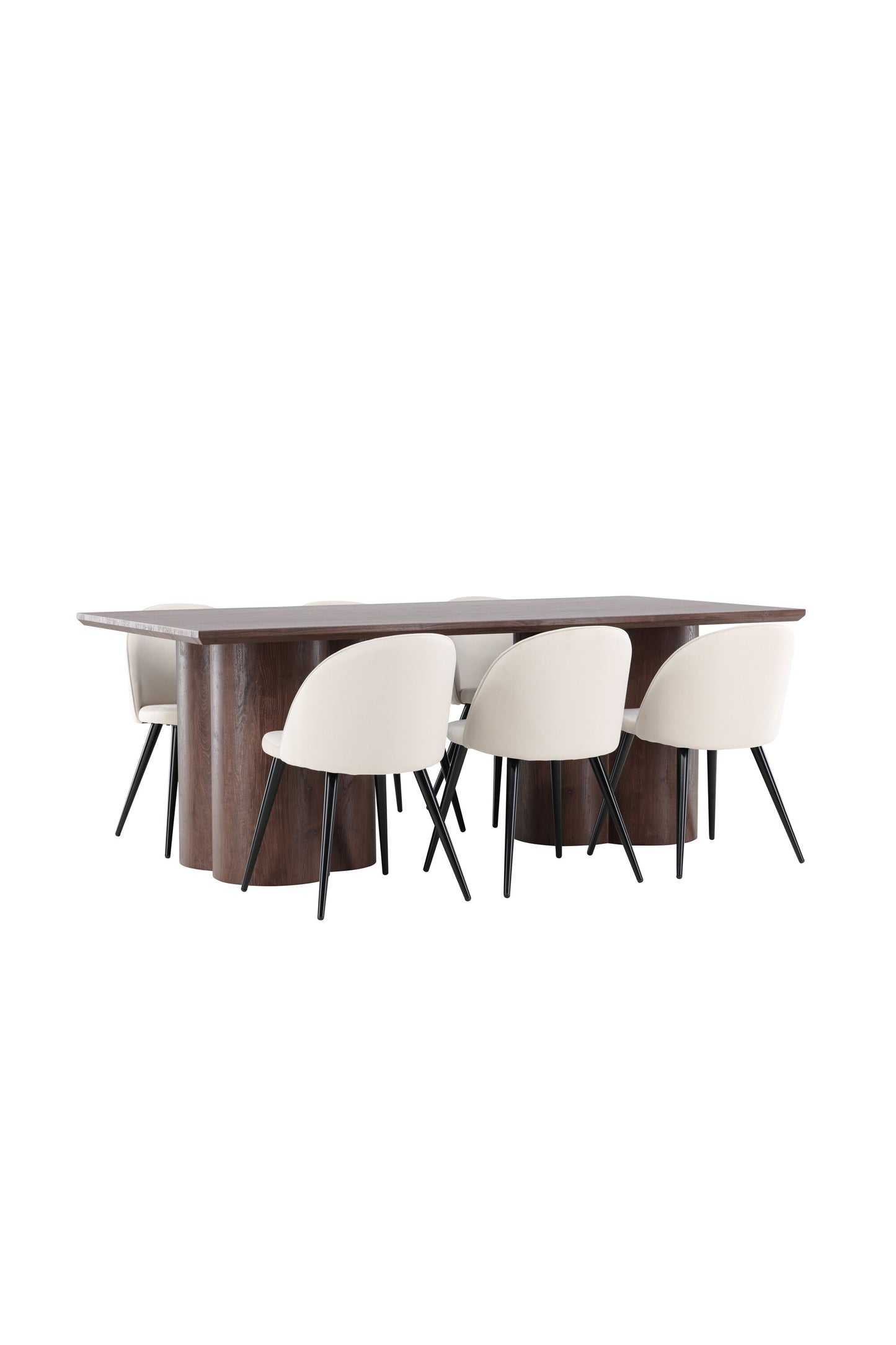 Olivia Matbord med Velvet Stolarna – MDF