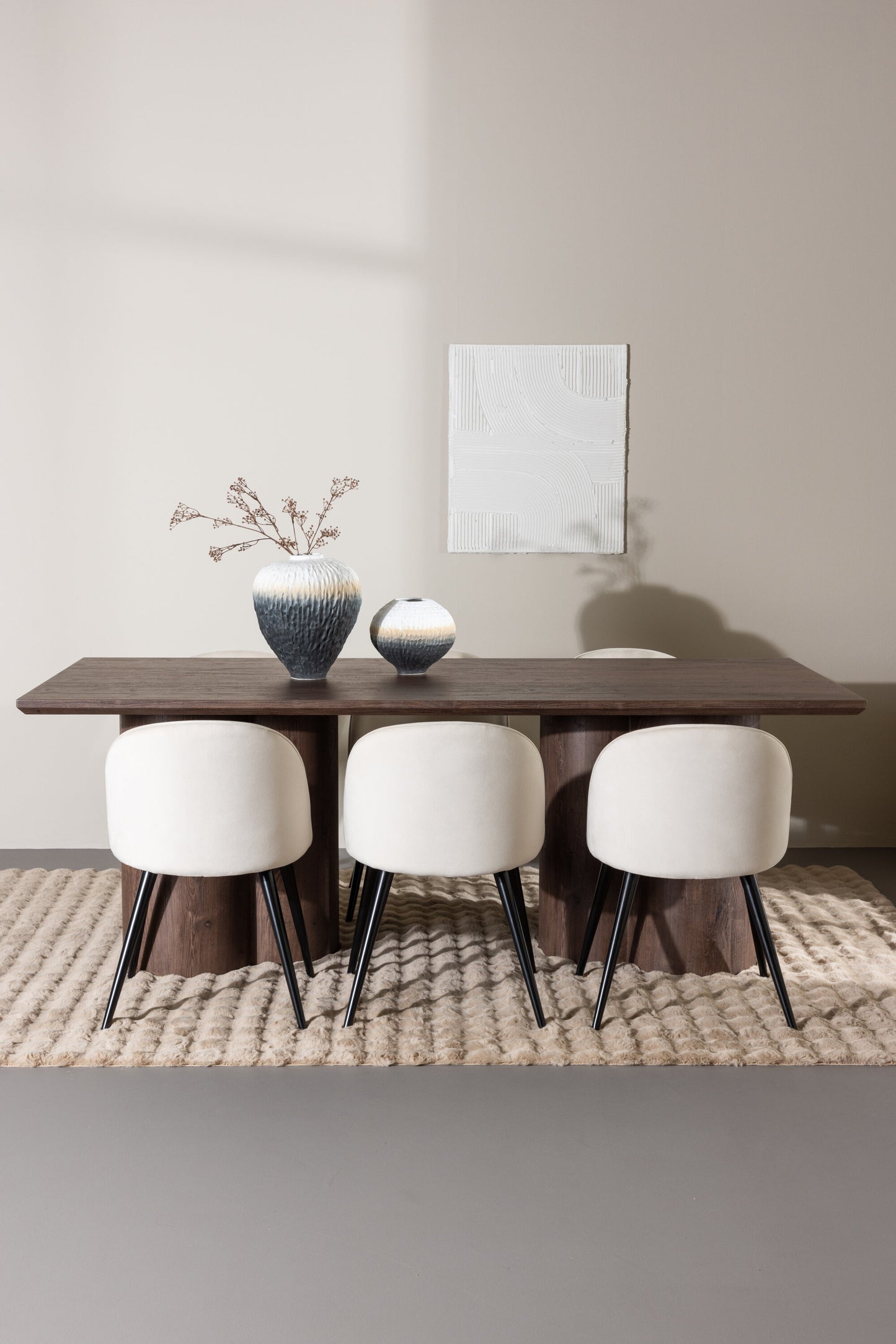 Olivia Matbord med Velvet Stolarna – MDF