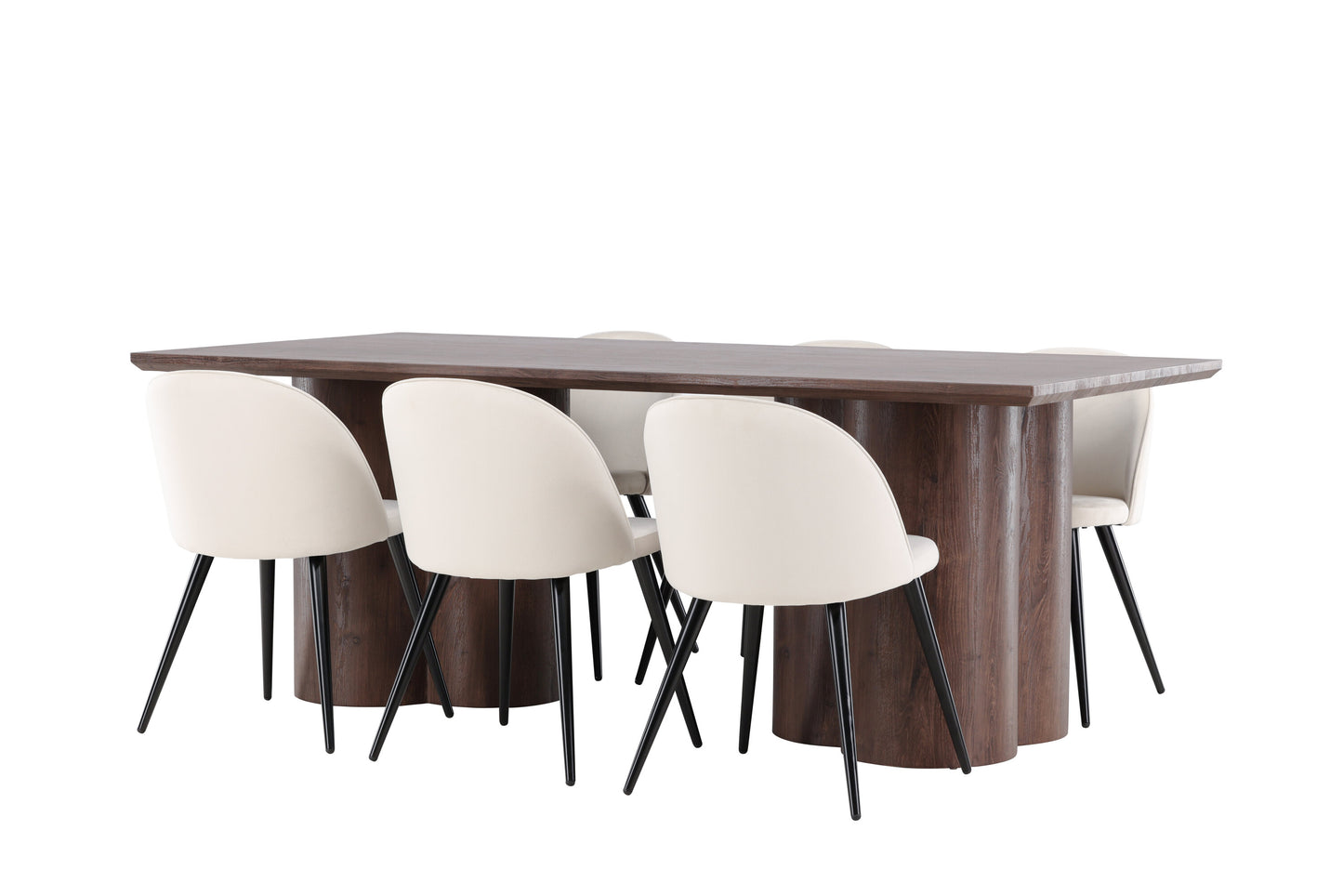 Olivia Matbord med Velvet Stolarna – MDF
