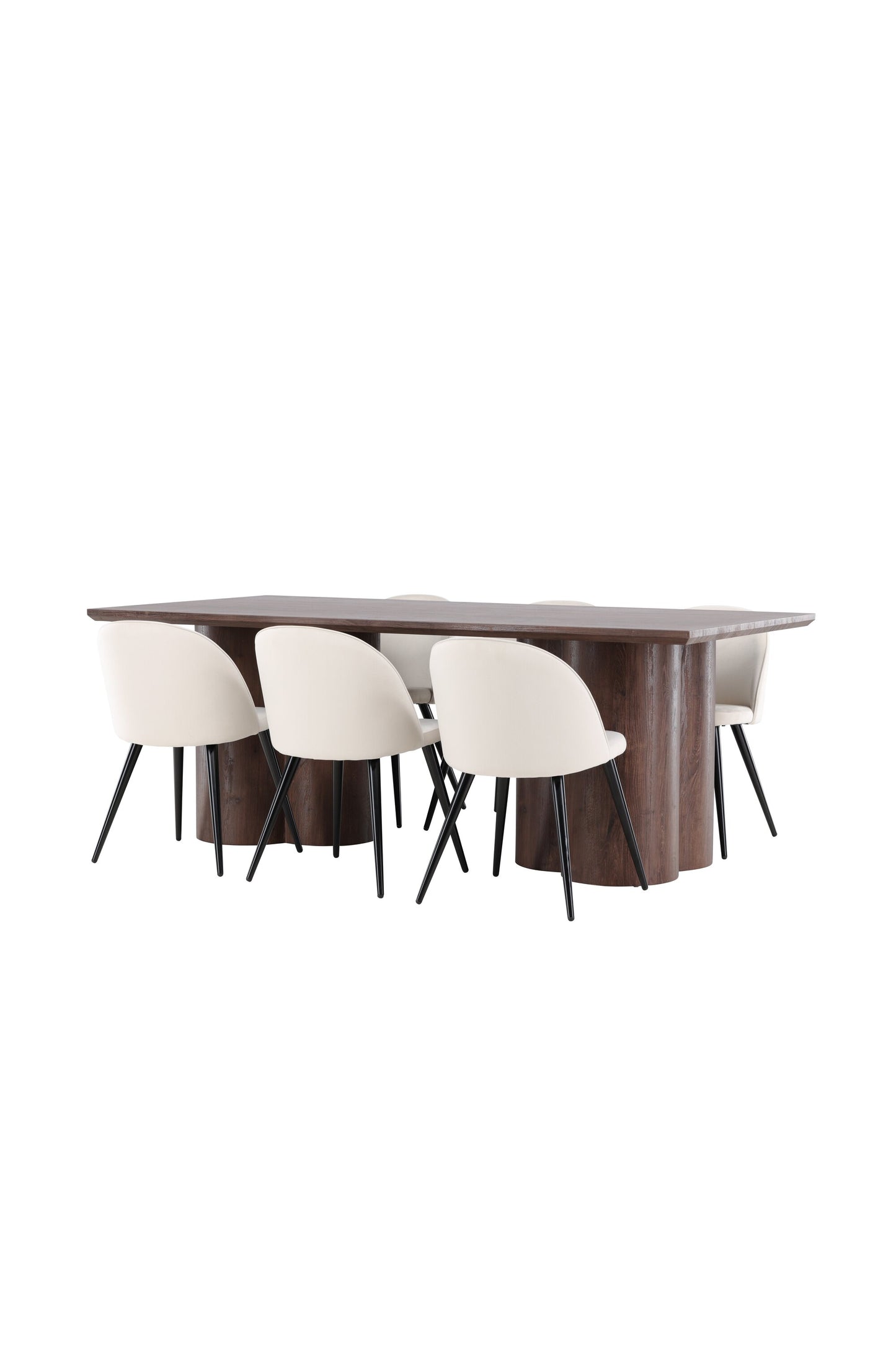 Olivia Matbord med Velvet Stolarna – MDF