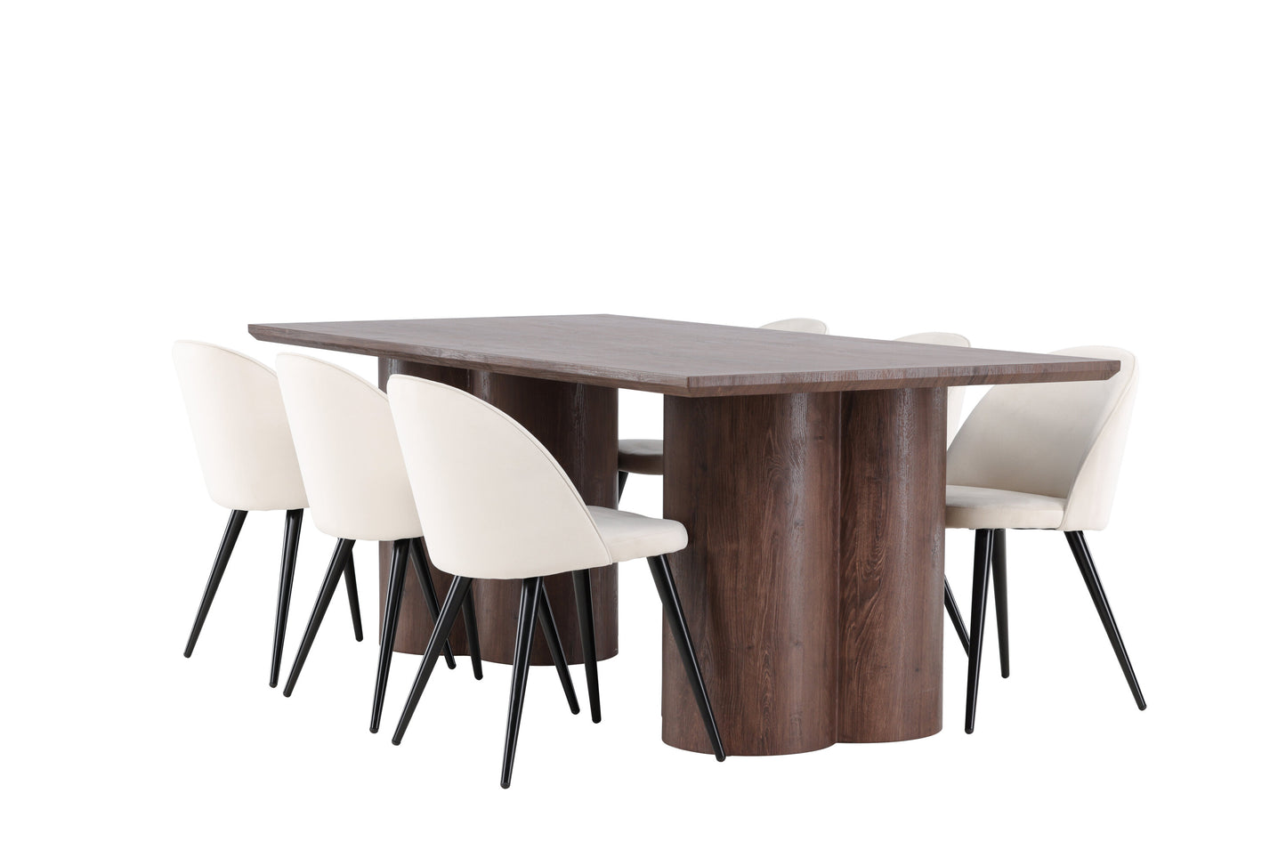 Olivia Matbord med Velvet Stolarna – MDF
