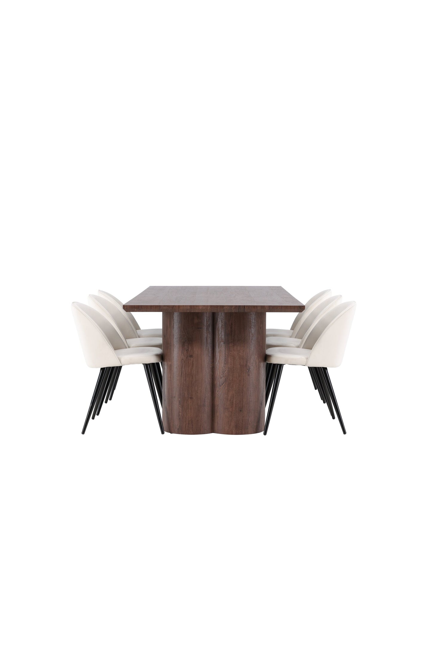 Olivia Matbord med Velvet Stolarna – MDF