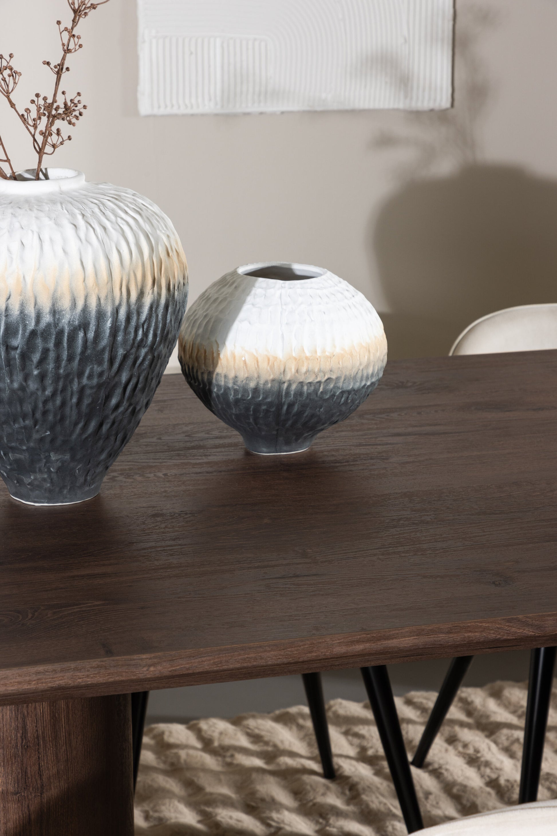 Olivia Matbord med Velvet Stolarna – MDF