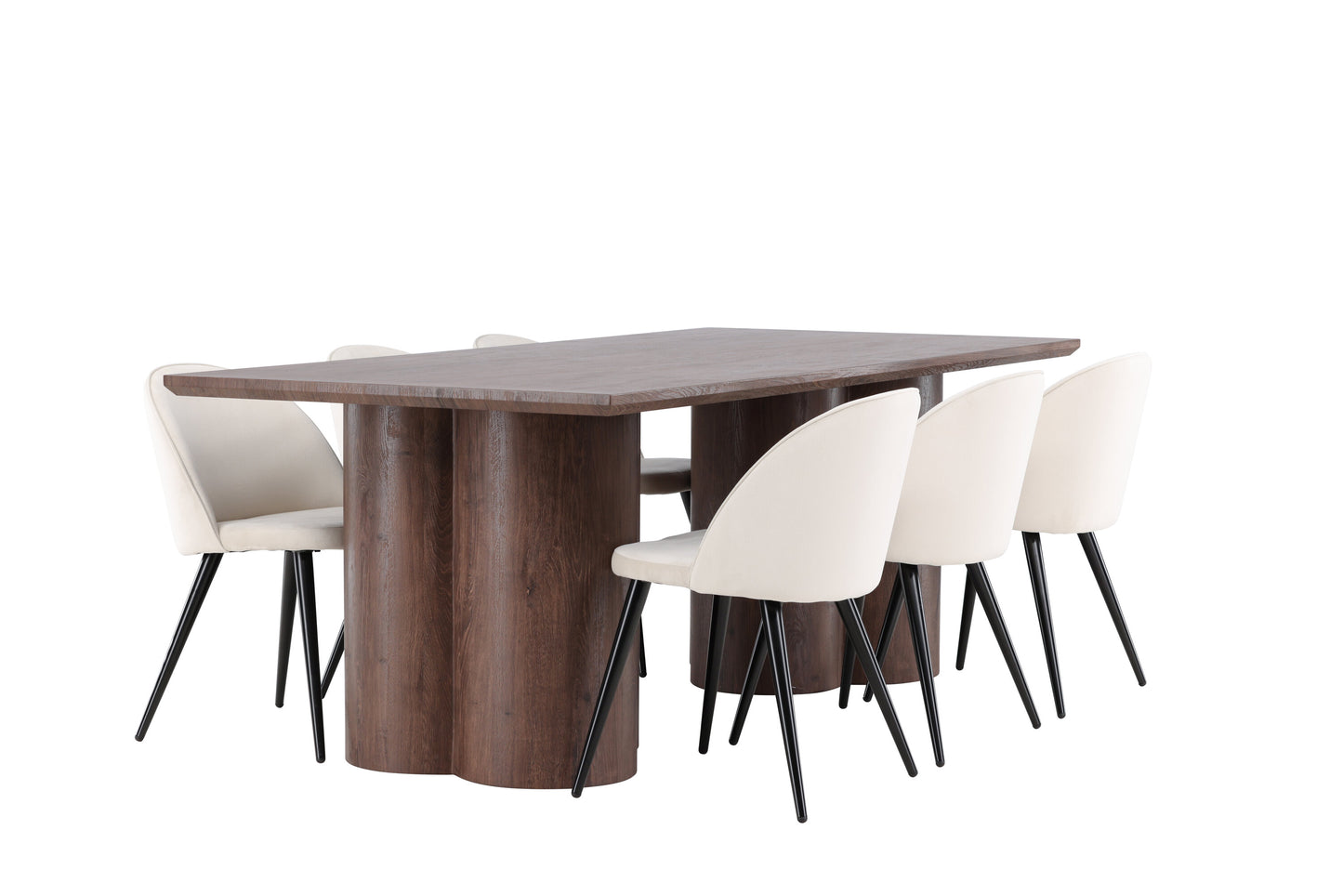 Olivia Matbord med Velvet Stolarna – MDF