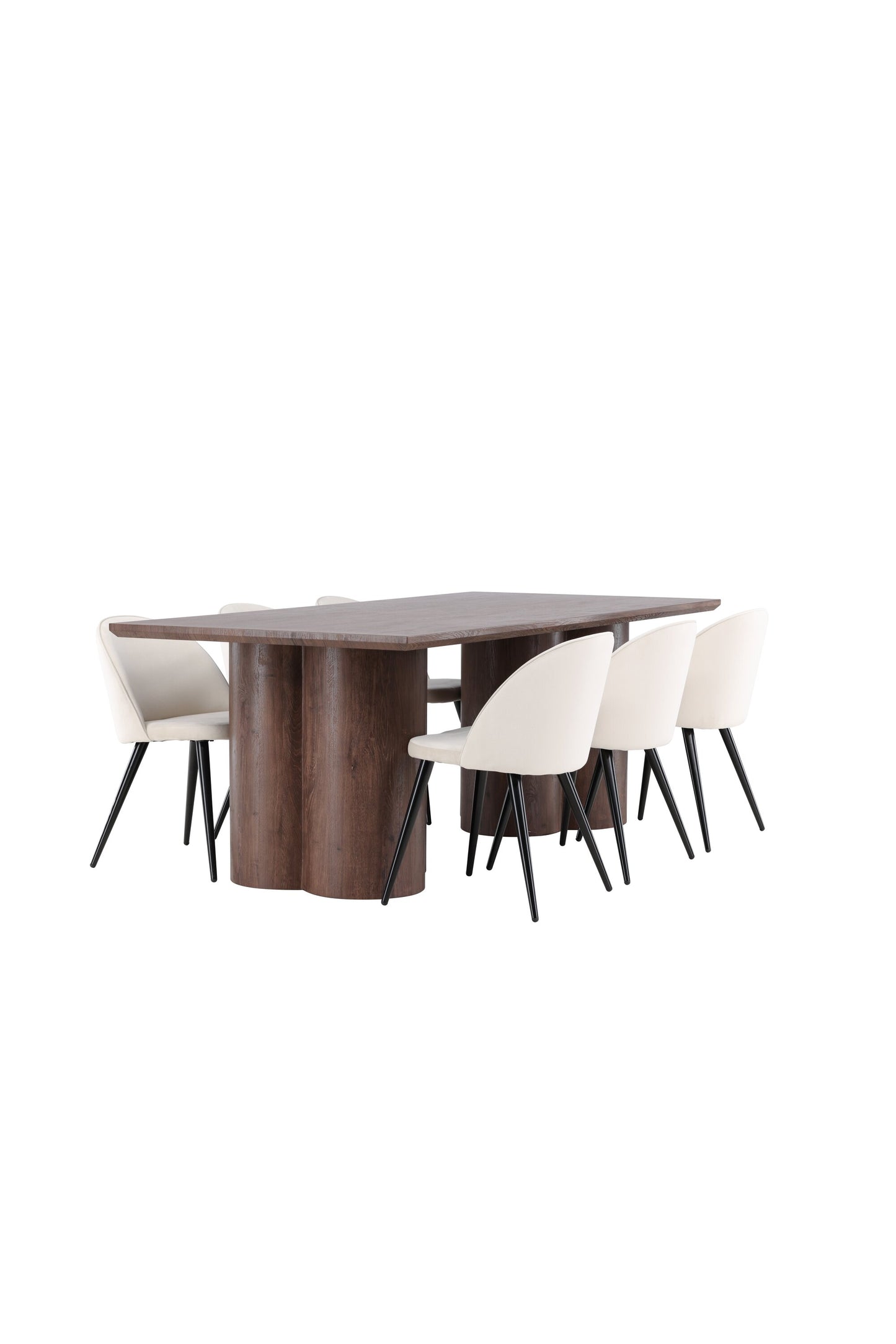 Olivia Matbord med Velvet Stolarna – MDF