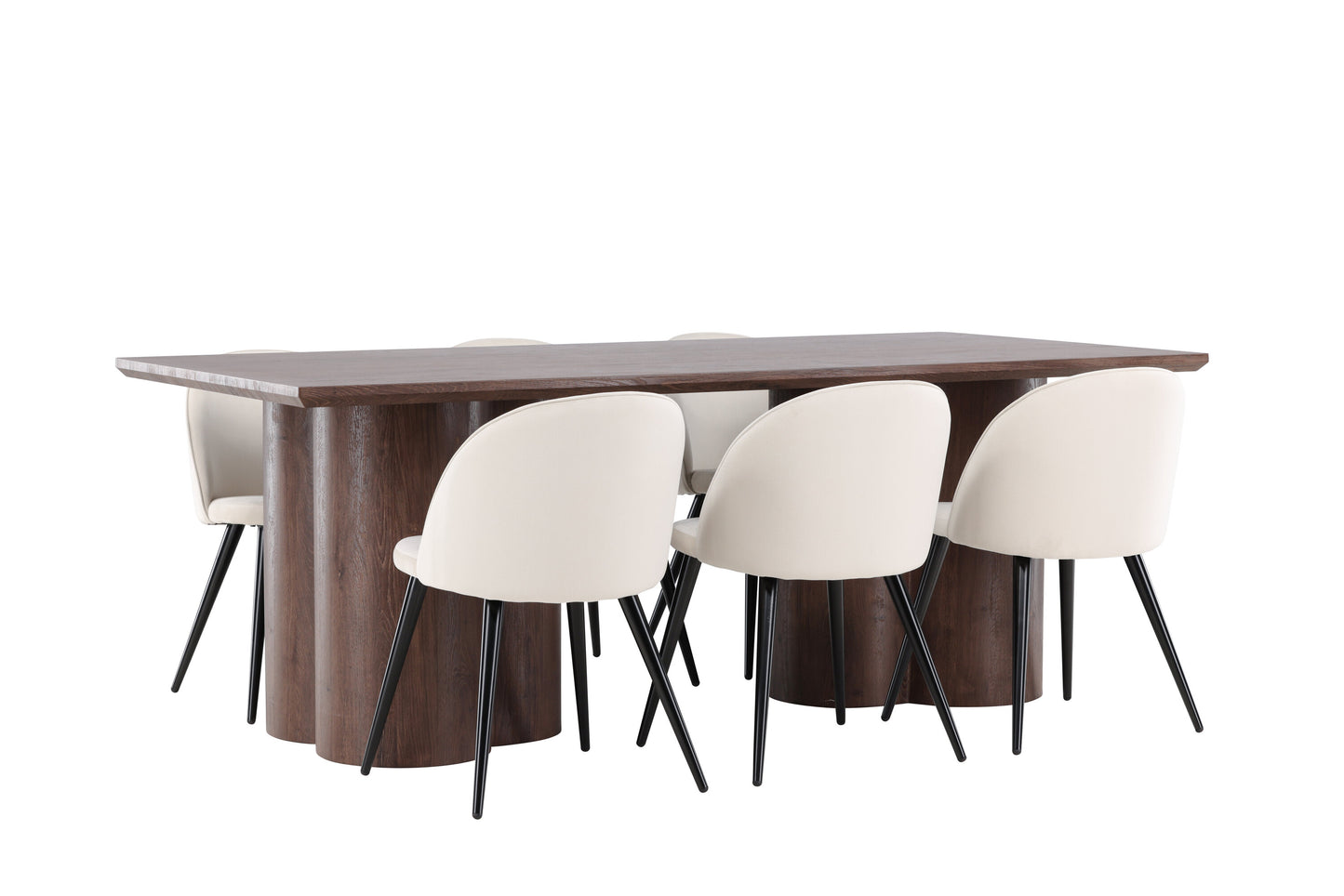 Olivia Matbord med Velvet Stolarna – MDF