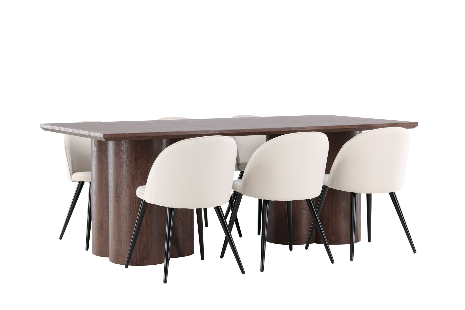 Olivia Matbord med Velvet Stolarna – MDF