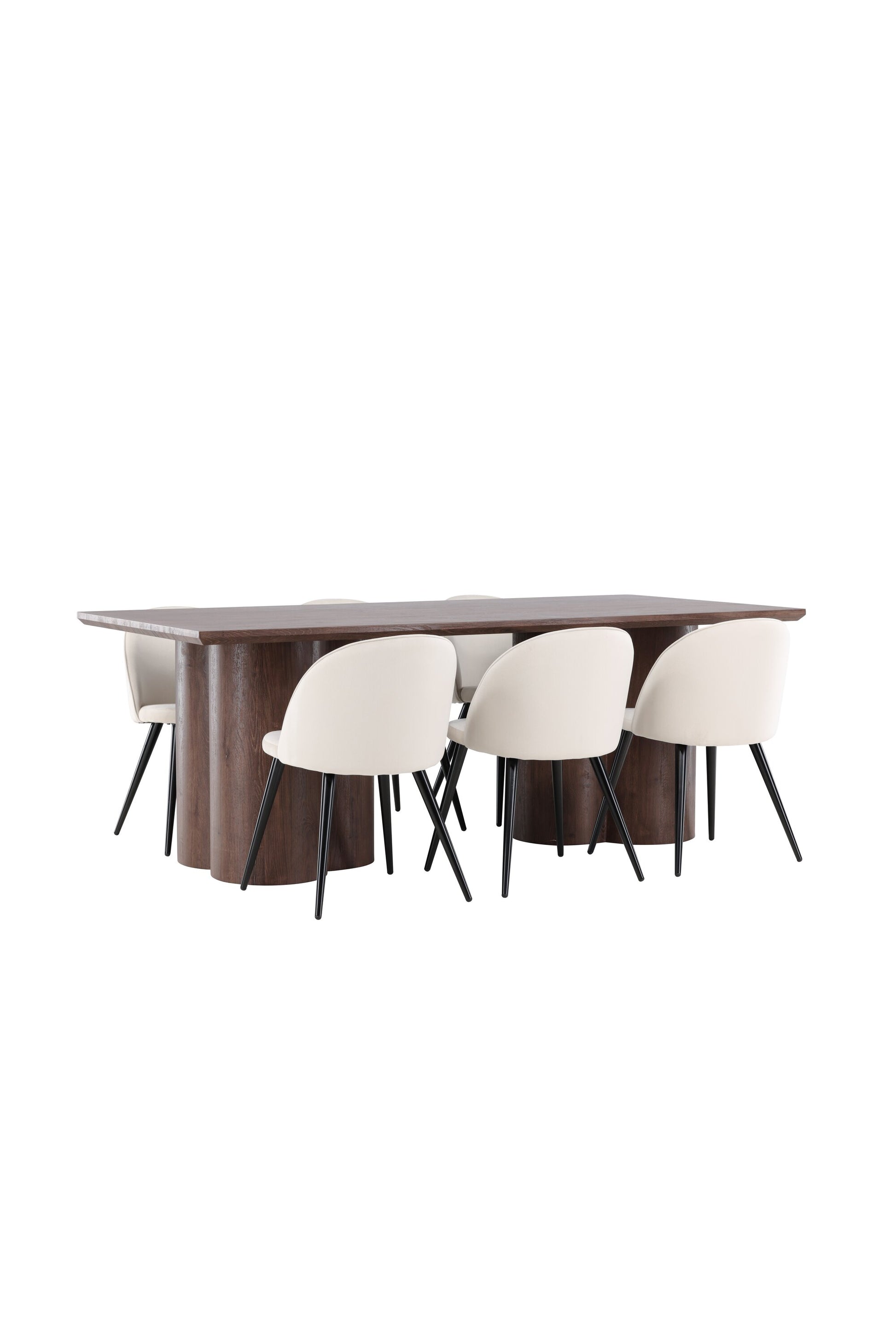Olivia Matbord med Velvet Stolarna – MDF