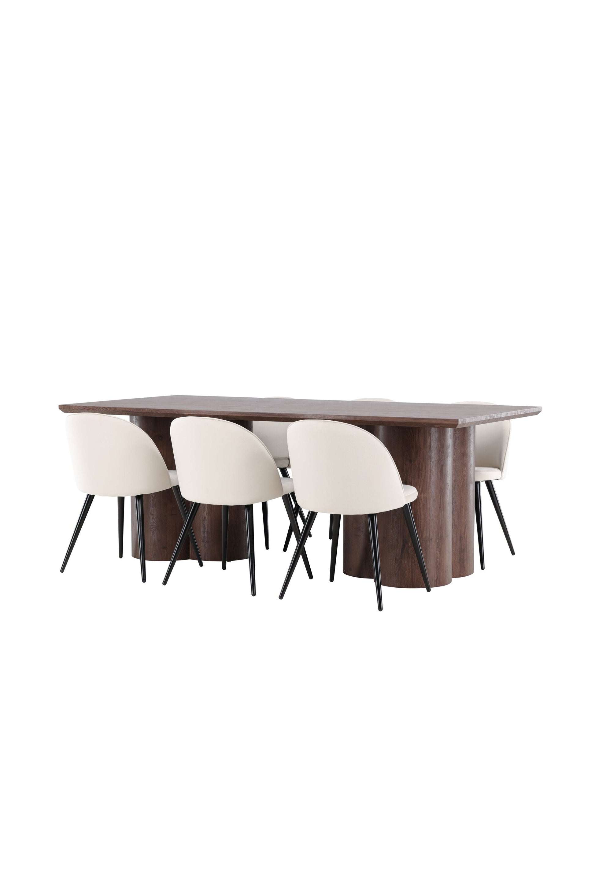 Olivia Matbord med Velvet Stolarna – MDF