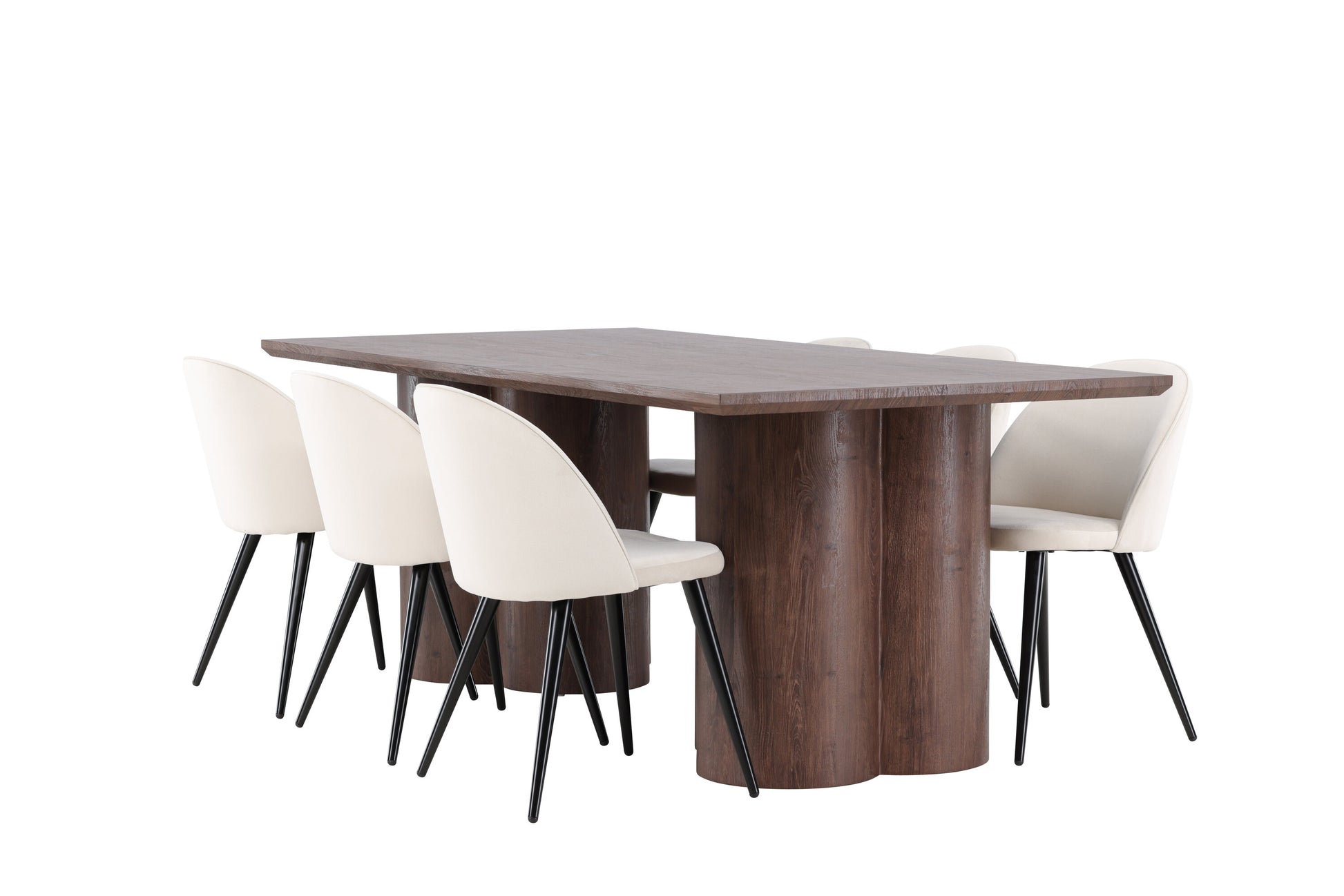 Olivia Matbord med Velvet Stolarna – MDF