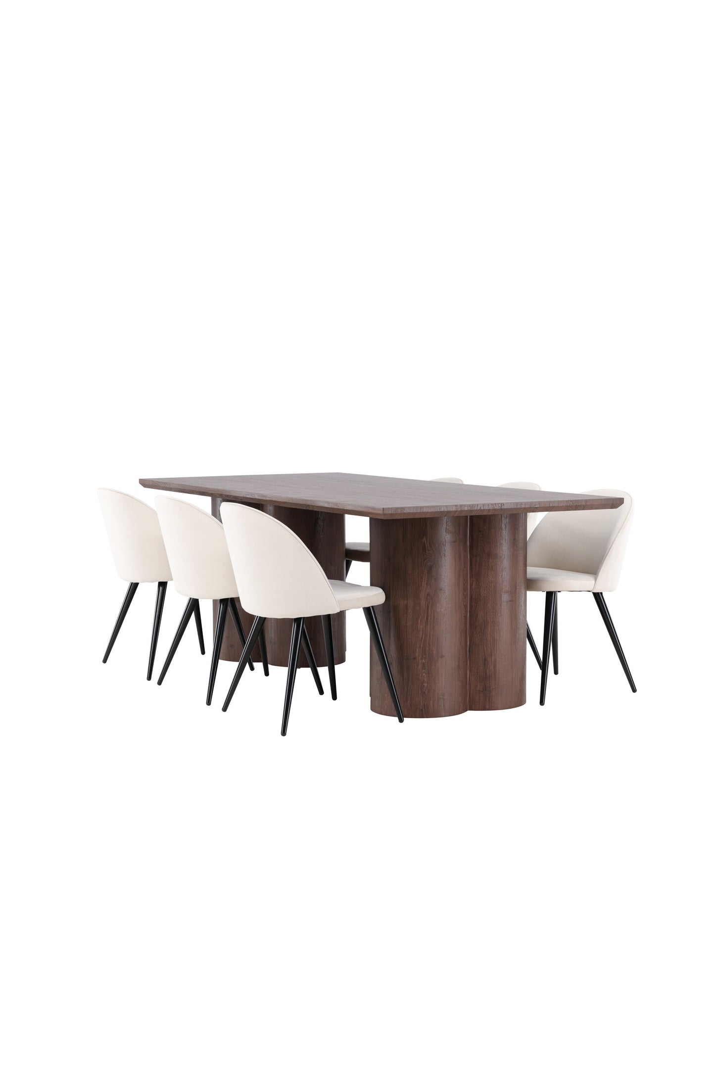 Olivia Matbord med Velvet Stolarna – MDF