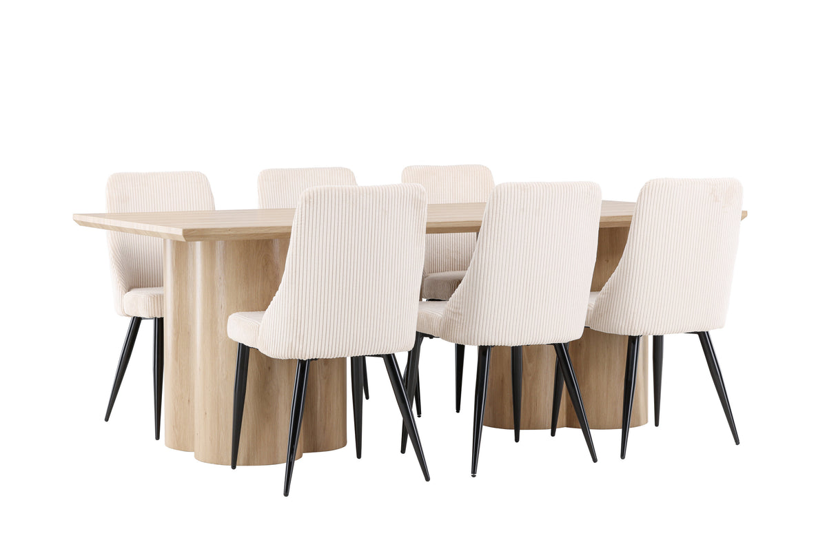 Olivia Matbord med Leone Stolarna – MDF