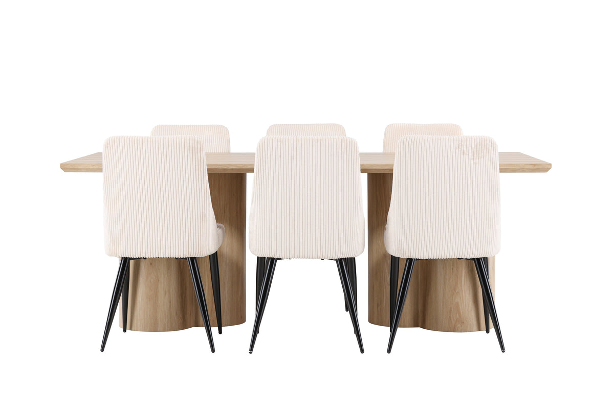 Olivia Matbord med Leone Stolarna – MDF