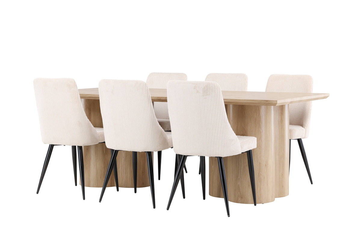 Olivia Matbord med Leone Stolarna – MDF