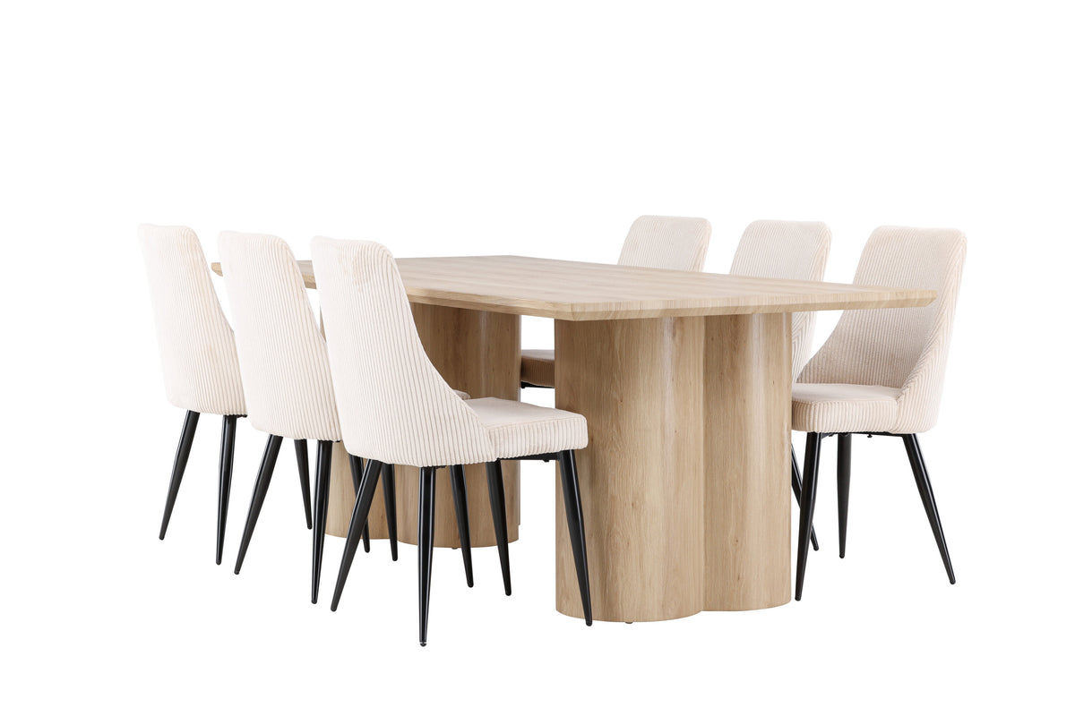 Olivia Matbord med Leone Stolarna – MDF