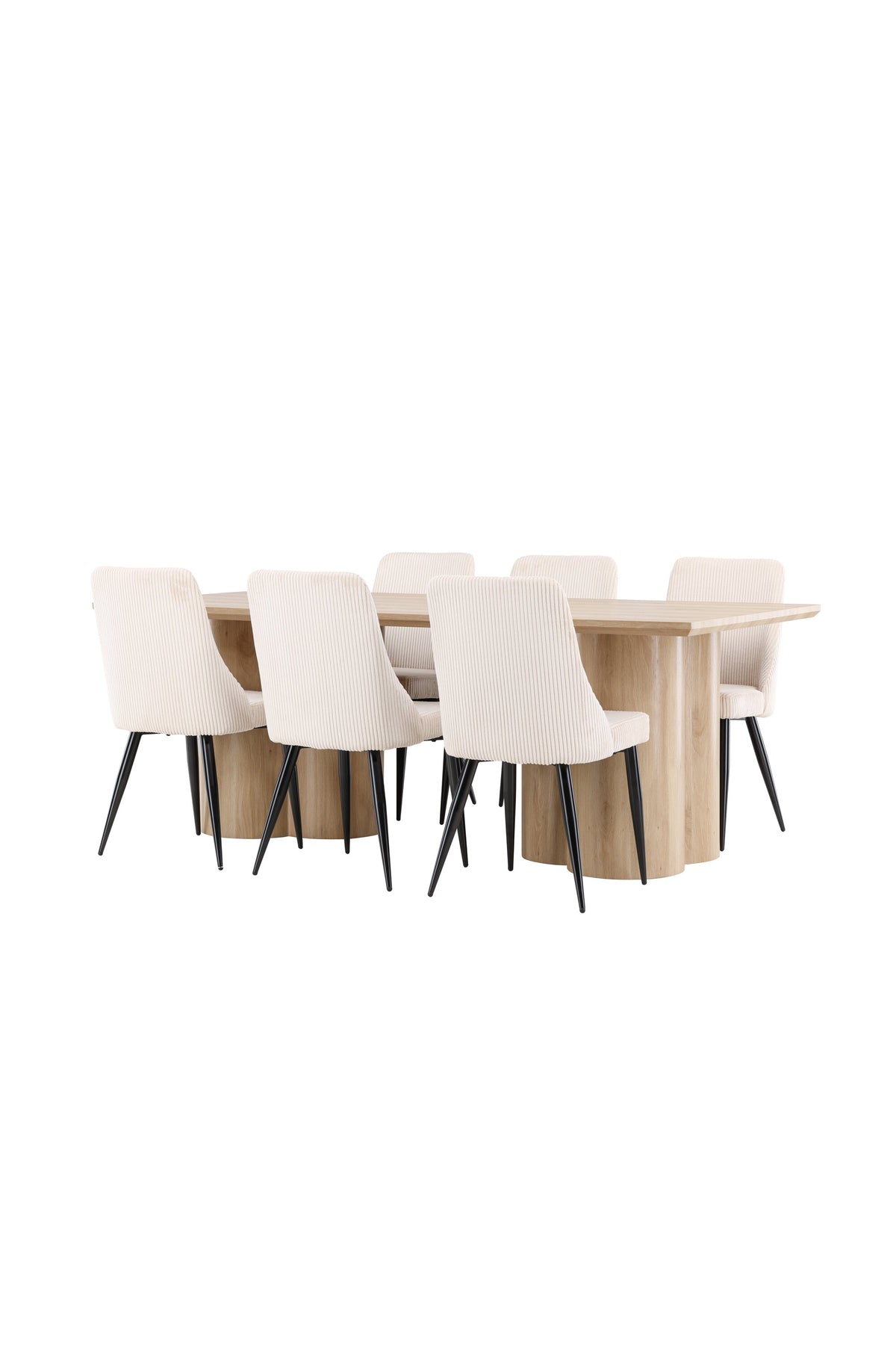 Olivia Matbord med Leone Stolarna – MDF