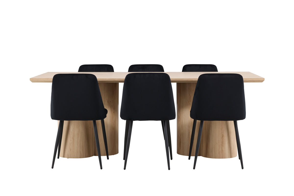Olivia Matbord med Night Stolarna – MDF