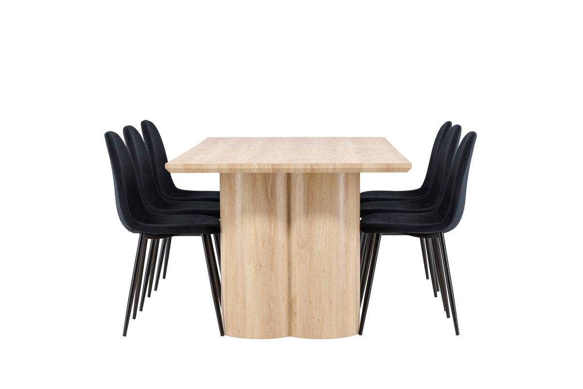 Olivia Matbord med Polar Stolarna – MDF