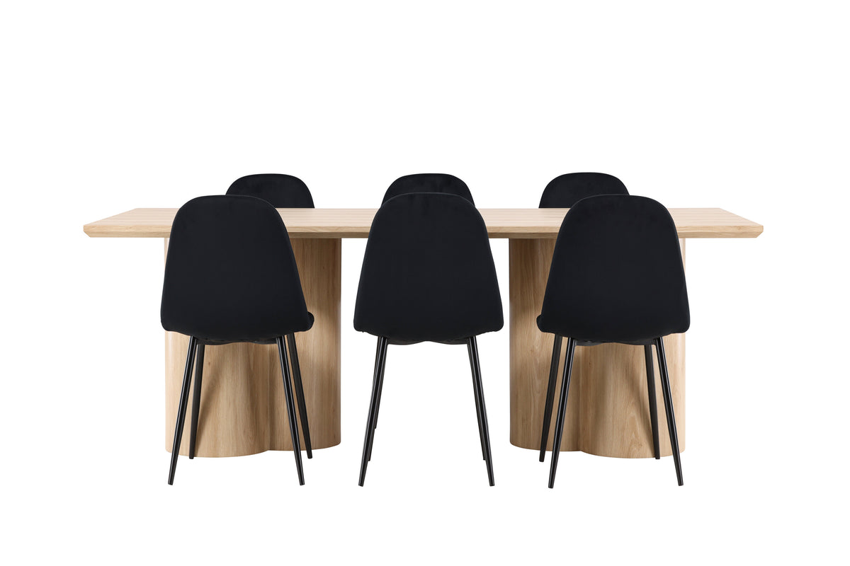 Olivia Matbord med Polar Stolarna – MDF