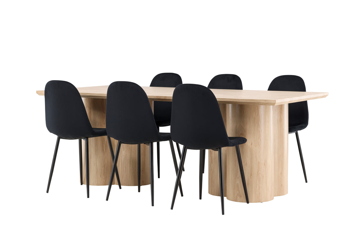 Olivia Matbord med Polar Stolarna – MDF