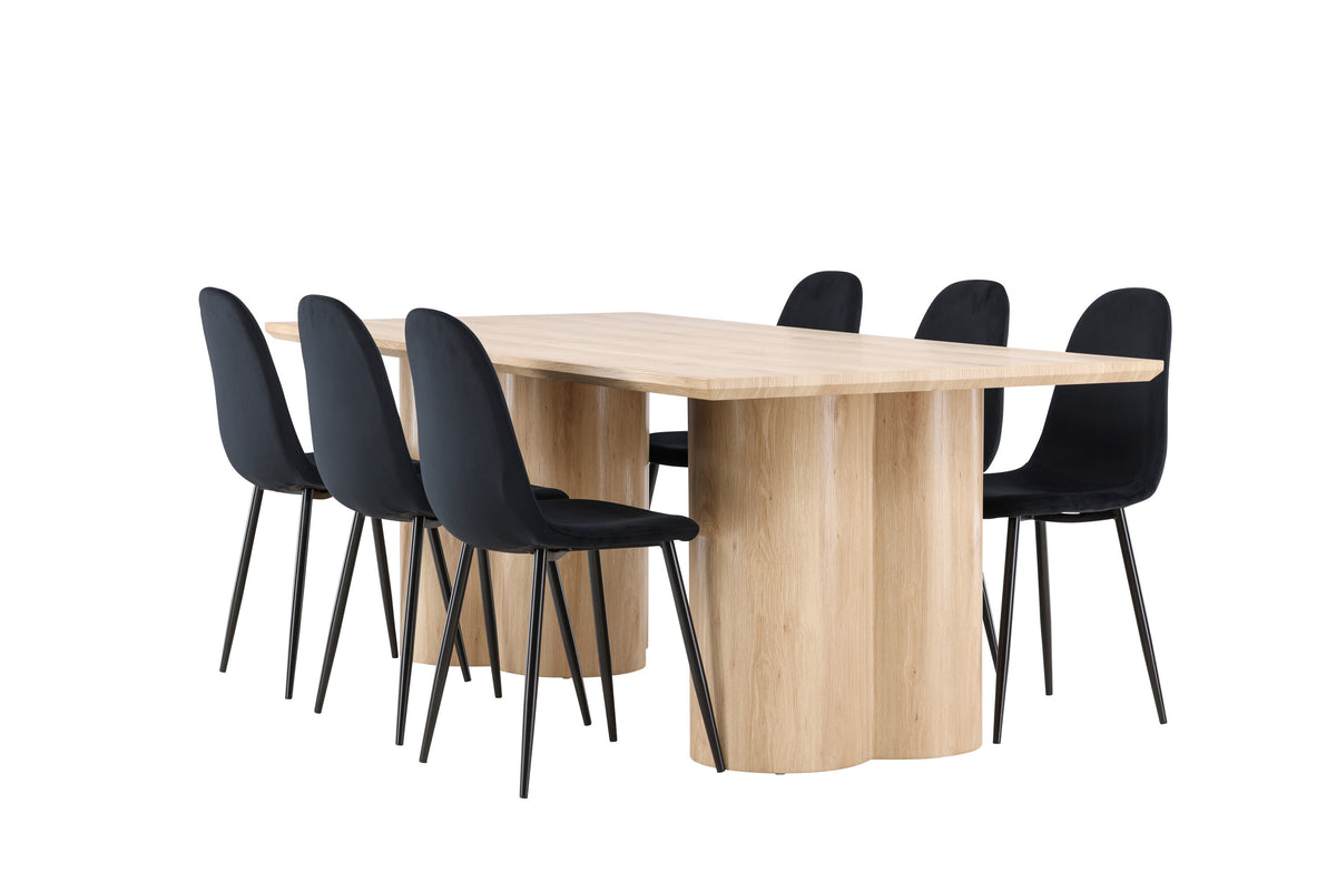 Olivia Matbord med Polar Stolarna – MDF